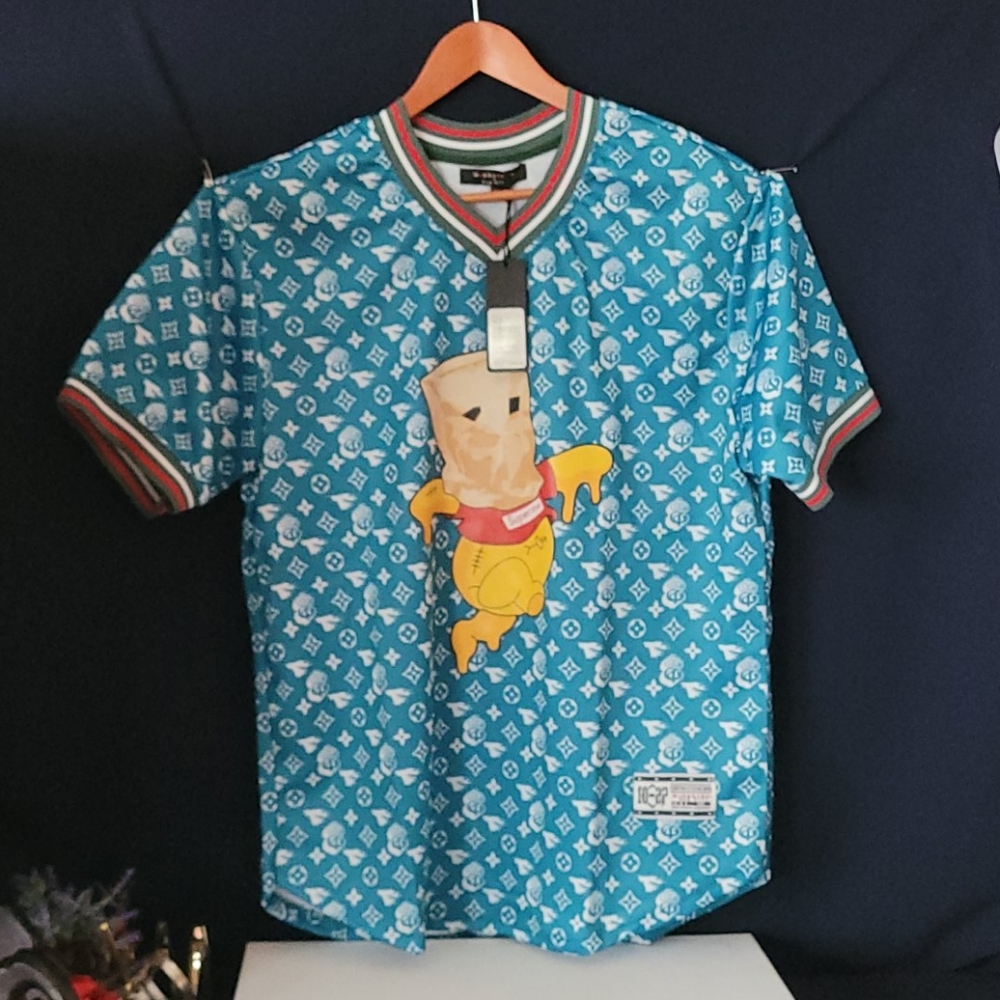 M. SOCIETY - MAD CITY - BLUE GRAPHIC T SHIRT